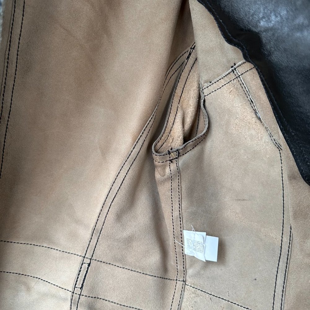 Armani Jeans Leather Jacket - Picture 4 of 6